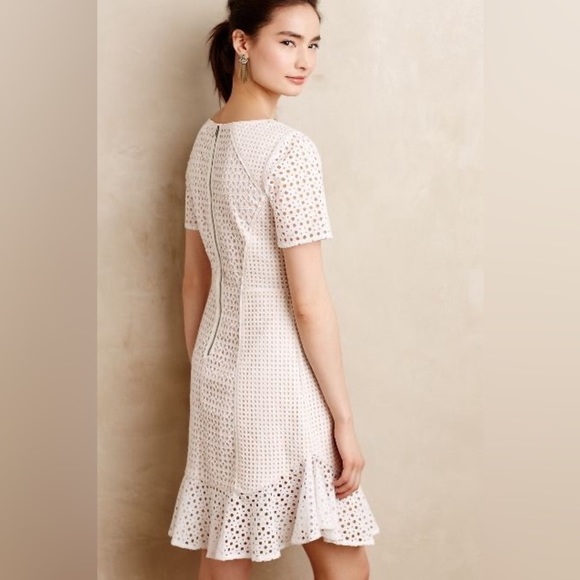 Anthropologie HD in Paris Georgia Eyelet Sheath Dress Size 8 - Picture 2 of 15